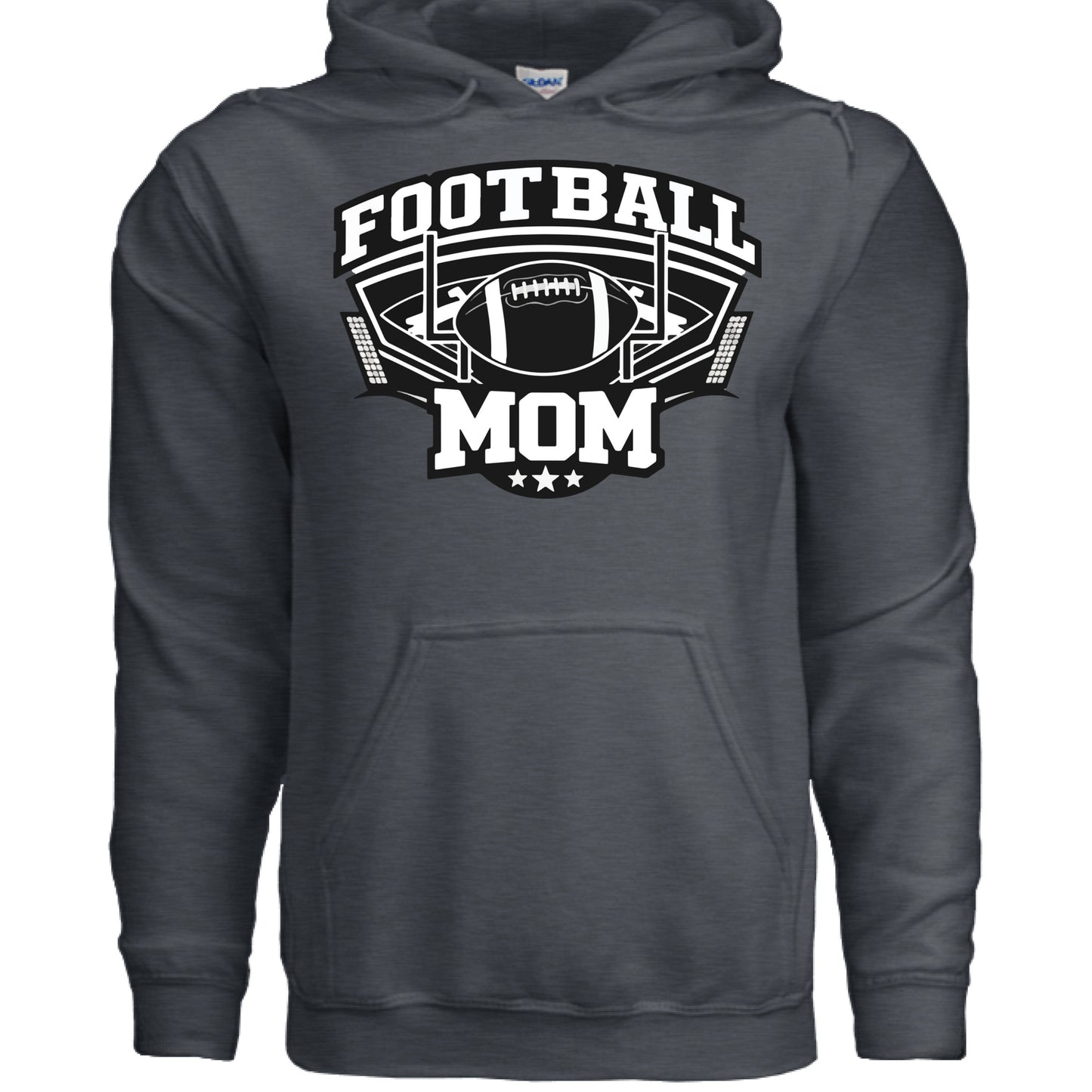 All-Star Football Mom Hoodie Design – Classic Sports Fan Pride Graphic DARK HEATHER - FRONT