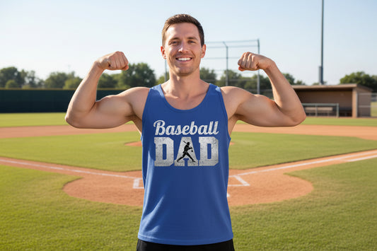 Baseball Dad Athlete Pride – Proud Baseball Father Sports Tank Top TRUE ROYAL - FRONT
