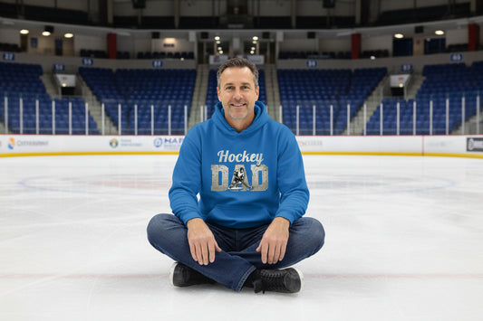 Hockey Dad Athlete Pride β Proud Hockey Father Sports Hoodie Royal - FRONT