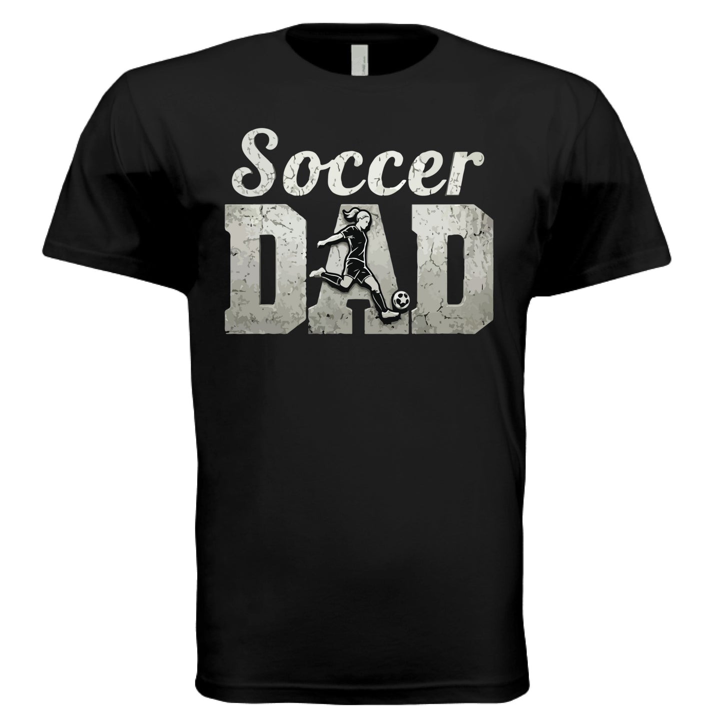 Soccer Dad Athlete Pride – Proud Soccer Father Sports T-Shirt BLACK -FRONT