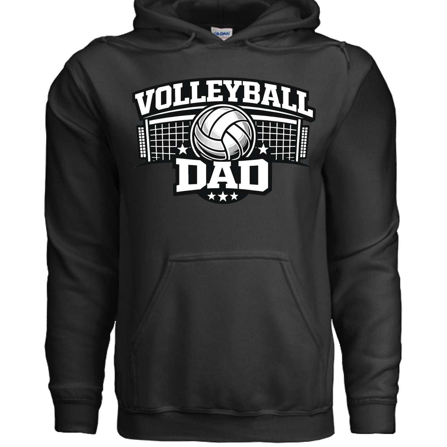 Volleyball Dad Hoodie– Proud Sports Dad Graphic Hoodie BLACK - FRONT