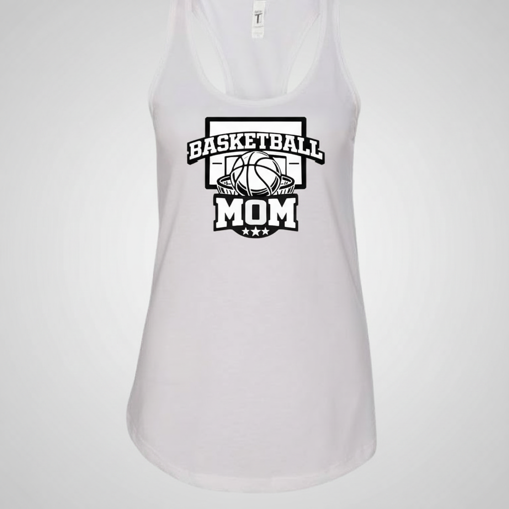 Basketball Mom Graphic Top – Court Side Sports Mom Tank Top