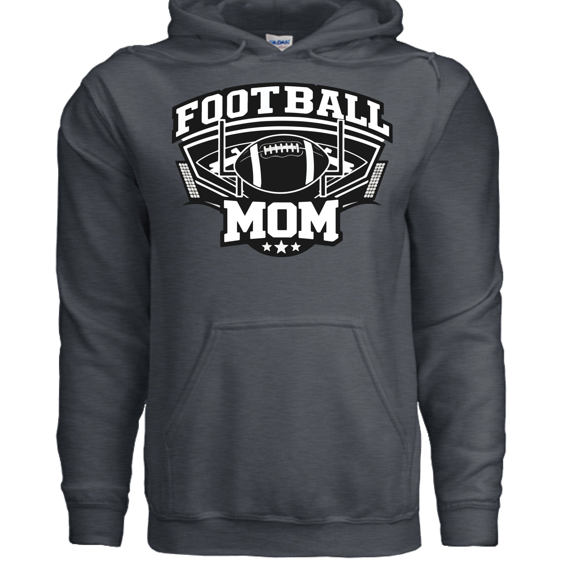 All-Star Football Mom Hoodie Design – Classic Sports Fan Pride Graphic DARK HEATHER - FRONT