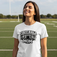 All-Star Football Mom T-Shirt Design – Classic Sports Fan Pride Graphic WHITE - FRONT