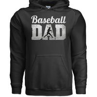 Baseball Dad Athlete Pride – Proud Baseball Father Sports Hoodie BLACK - FRONT