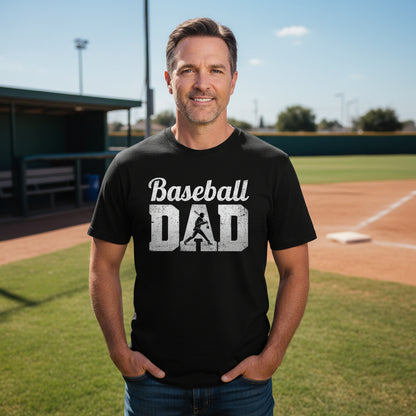 Baseball Dad Athlete Pride – Proud Baseball Father Sports T-Shirt BLACK - FRONT