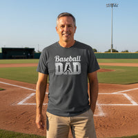 Baseball Dad Athlete Pride – Proud Baseball Father Sports T-Shirt Heavy Metal - FRONT