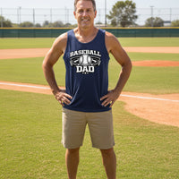 Baseball Dad Tank top – Proud Game Day Sports Dad Graphic Top NAVY - FRONT