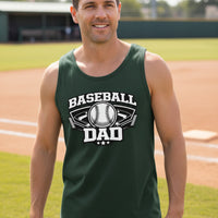 Baseball Dad Tank top – Proud Game Day Sports Dad Graphic Top Forest - FRONT