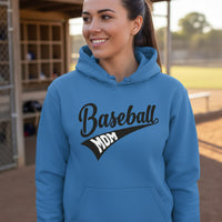 Baseball Mom Vibes – Stylish Sports Parent Pride Statement Hoodie Royal - FRONT