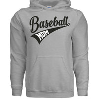 Baseball Mom Vibes – Stylish Sports Parent Pride Statement Hoodie SPORT GREY - FRONT