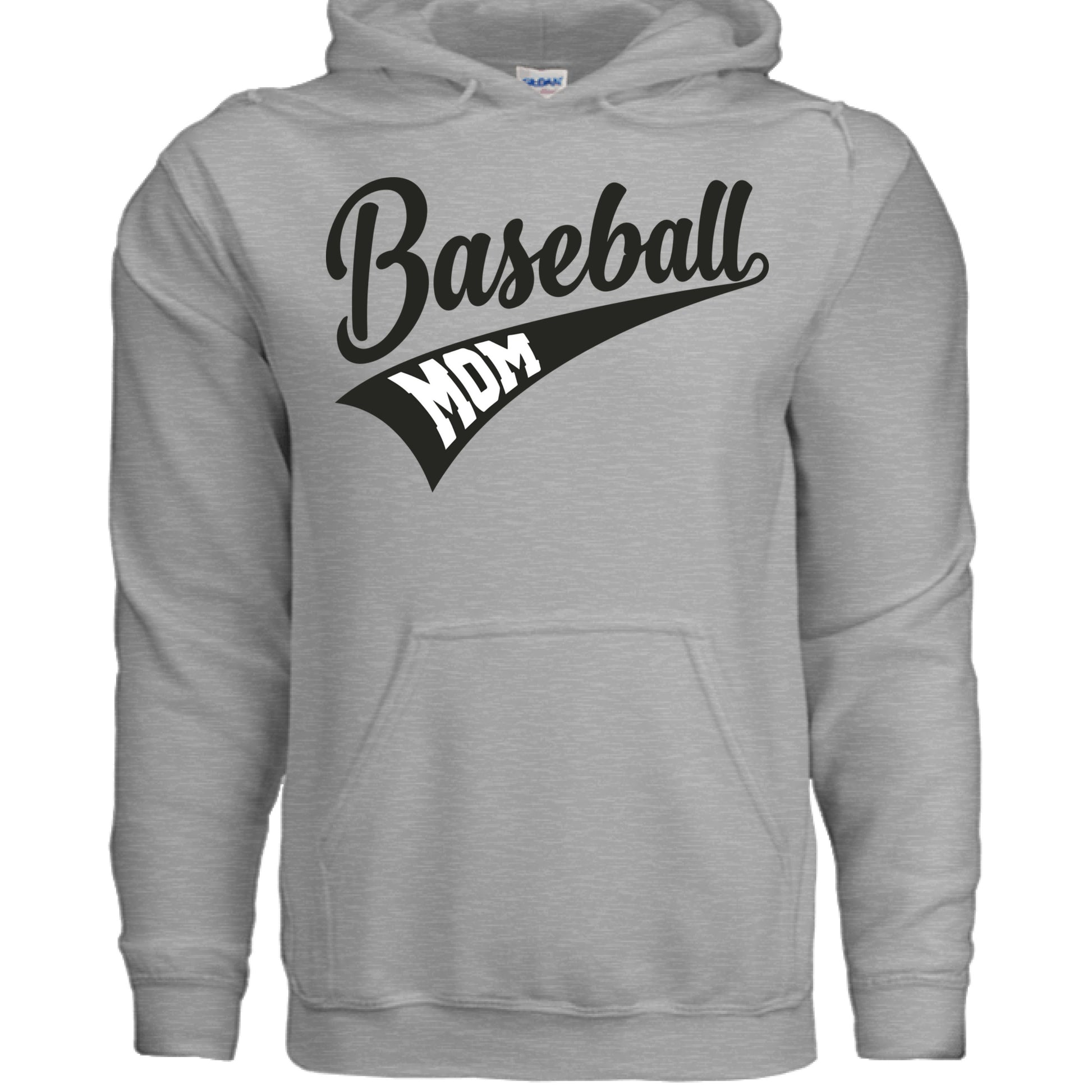 Baseball Mom Vibes – Stylish Sports Parent Pride Statement Hoodie SPORT GREY - FRONT