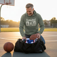 Basketball Dad Athlete Pride – Proud Basketball Father Sports Hoodie MILITARY GREEN - FRONT