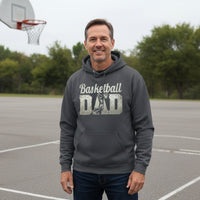 Basketball Dad Athlete Pride – Proud Basketball Father Sports Hoodie DARK HEATHER - FRONT