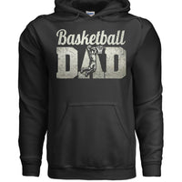 Basketball Dad Athlete Pride – Proud Basketball Father Sports Hoodie BLACK - FRONT