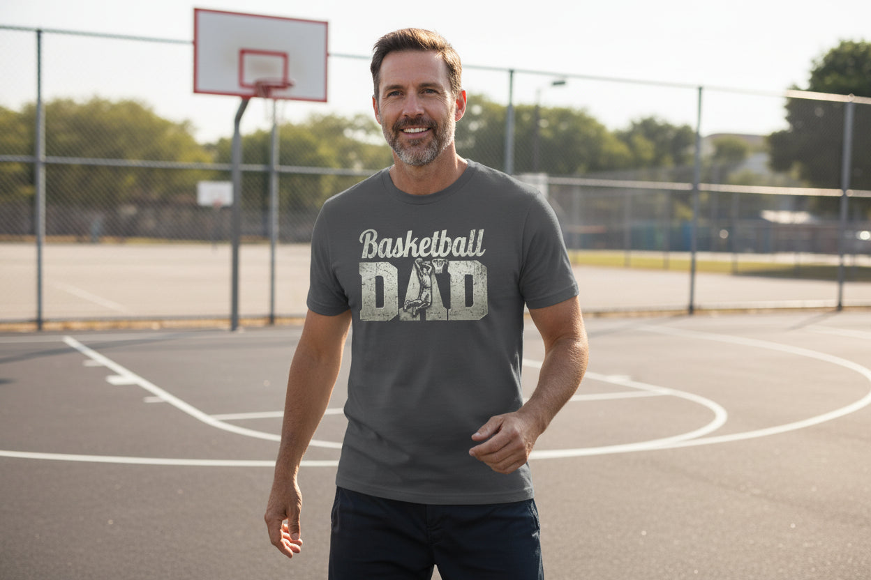 Basketball Dad Athlete Pride – Proud Basketball Father Sports T-Shirt Heavy Metal - FRONT
