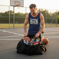 Basketball Dad Athlete Pride – Proud Basketball Father Sports Tank Top NAVY - FRONT