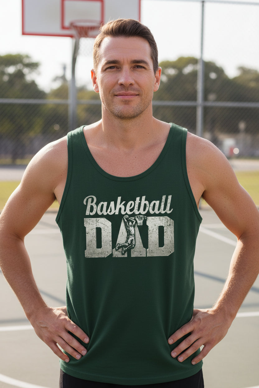 Basketball Dad Athlete Pride – Proud Basketball Father Sports Tank Top Forest - FRONT