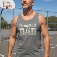 Basketball Dad Athlete Pride – Proud Basketball Father Sports Tank Top DARK GREY - FRONT