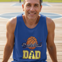 Basketball Dad Tank Top with Classic Ball Sports Fan Design TRUE ROYAL - 3480 - FRONT