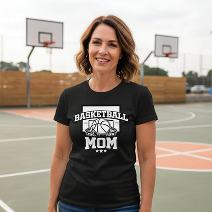Basketball Mom Graphic Top – Court Side Sports Mom Shirt