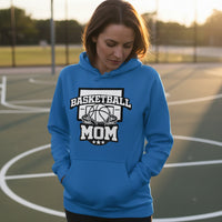 Basketball Mom Graphic Top – Court Side Sports Mom Hoodie Royal - FRONT