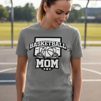 Basketball Mom Graphic Top – Court Side Sports Mom Shirt
 DEEP HEATHER - FRONT