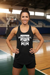 Basketball Mom Graphic Top – Court Side Sports Mom Tank Top Black - FRONT