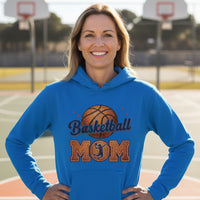 Basketball Mom Heartbeat Hoodie Proud Sports Family Design Royal - SF500 - FRONT