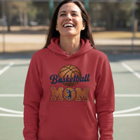 Basketball Mom Heartbeat Hoodie Proud Sports Family Design RED - SF500 - FRONT
