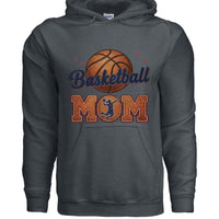 Basketball Mom Heartbeat Hoodie Proud Sports Family Design DARK HEATHER - SF500 - FRONT