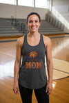 Basketball Mom Heartbeat Tank Top Proud Sports Family Design Dark Gray - N1533 - FRONT
