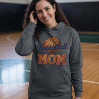Basketball Mom Passion Player Silhouette Design Hoodie DARK HEATHER - SF500 - FRONT
