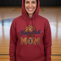 Basketball Mom Passion Player Silhouette Design Hoodie RED - SF500 - FRONT