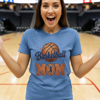 Basketball Mom Passion Player Silhouette Design T-Shirt HTHR TRUE ROYAL - 6004 - FRONT