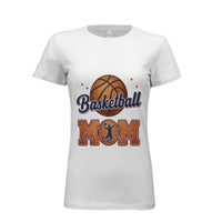 Basketball Mom Passion Player Silhouette Design T-Shirt WHITE - 6004 - FRONT