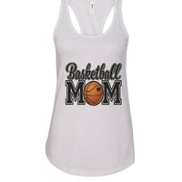 Basketball Mom Tank Top with Heart Ball – Game Day Spirit Style White - N1533 - FRONT