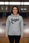 Basketball Mom Vibes – Stylish Sports Parent Pride Statement Hoodie SPORT GREY - FRONT