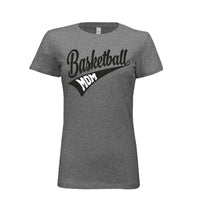 Basketball Mom Vibes – Stylish Sports Parent Pride Statement T-Shirt DEEP HEATHER - FRONT