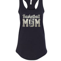 Basketball Mom Vintage Dunk Design – Proud Sports Mom Game Day Spirit Tank Top BLACK-FRONT
