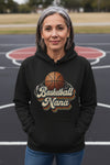Basketball Nana Groovy Retro Sports Family Fan Hoodie BLACK - SF500 - FRONT