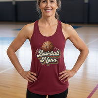 Basketball Nana Groovy Retro Sports Family Fan Tank Top Scarlet - N1533 - FRONT