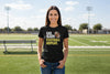 Eat Sleep Football Repeat - Athlete Lifestyle Ladies T-Shirt SOLID BLK BLEND - FRONT
