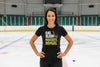 Eat Sleep Hockey Repeat Ladies T-Shirt- Athlete Lifestyle SOLID BLK BLEND - FRONT