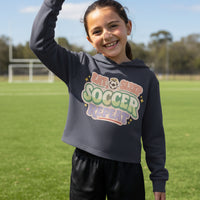 Eat Sleep Soccer Repeat Cute Pastel Athletic Graphic Hoodie True Navy - FRONT