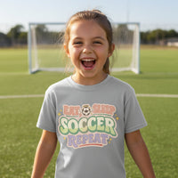 Eat Sleep Soccer Repeat Cute Pastel Athletic Graphic T-Shirt Sport Grey - FRONT