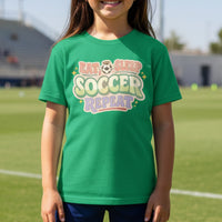 Eat Sleep Soccer Repeat Cute Pastel Athletic Graphic T-Shirt Irish Green - FRONT