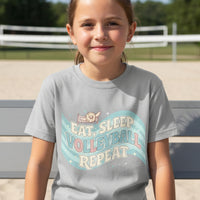 Eat Sleep Volleyball Repeat Fan Girly Sports Lover T-Shirt Sport Grey - FRONT