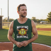 Flaming Softball Sports Tank Top Design – Strong Athlete Energy Humor Graphic Forest - FRONT