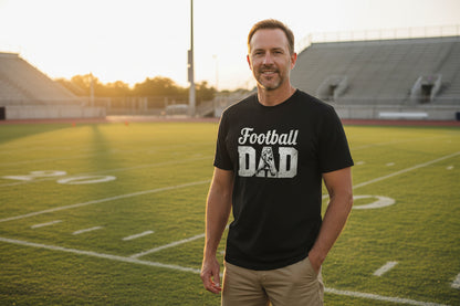 Football Dad Athlete Pride  – Proud Football Father Sports T-Shirt BLACK - FRONT